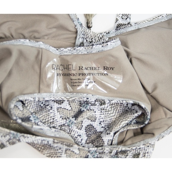 Rachel Roy Python Boho Halter 1 Piece Swimsuit Sml - Picture 5 of 8